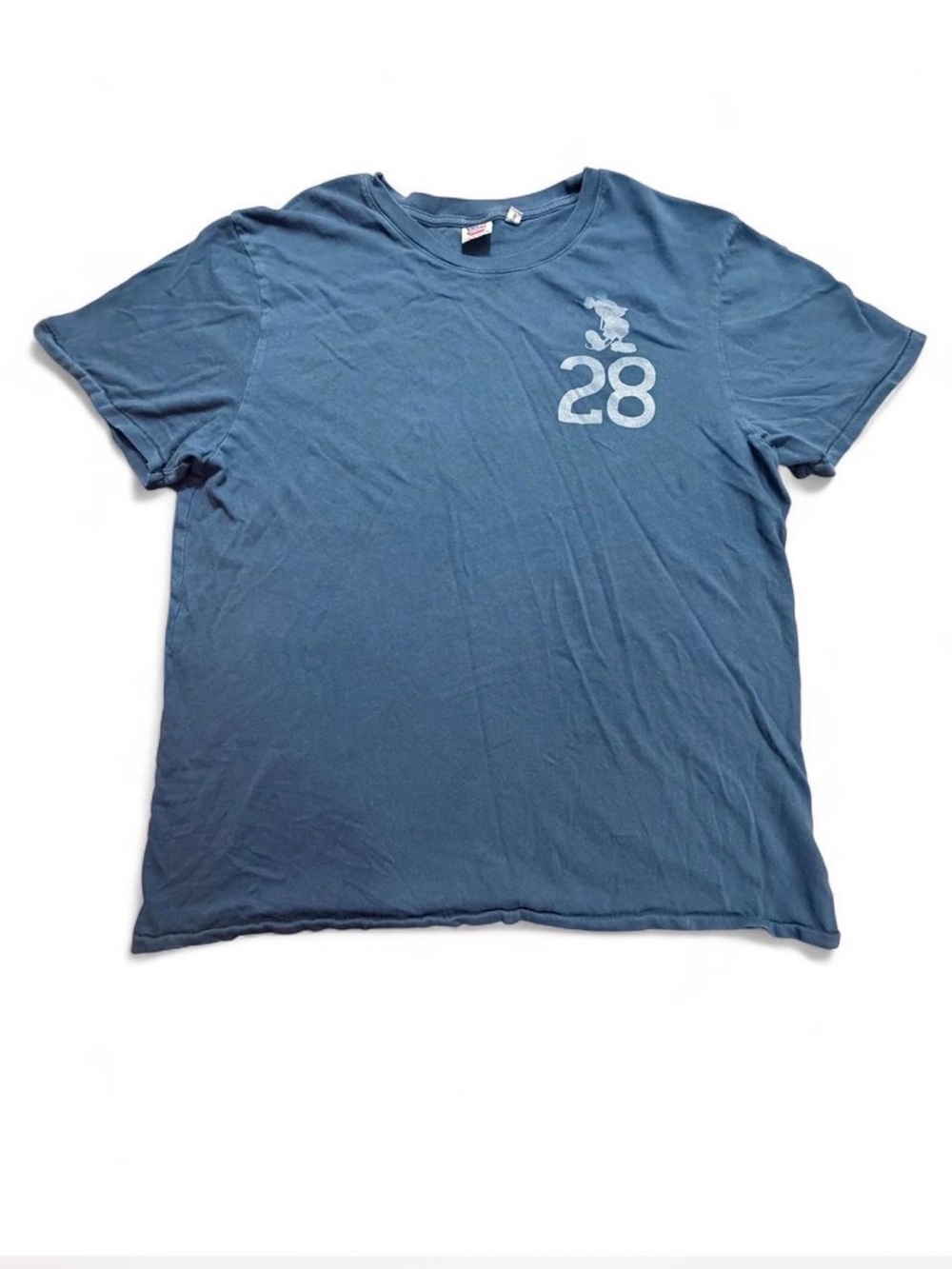 Junk Food Disney Mickey Mouse 28 Graphic T-Shirt Men’s Large Blue Retro